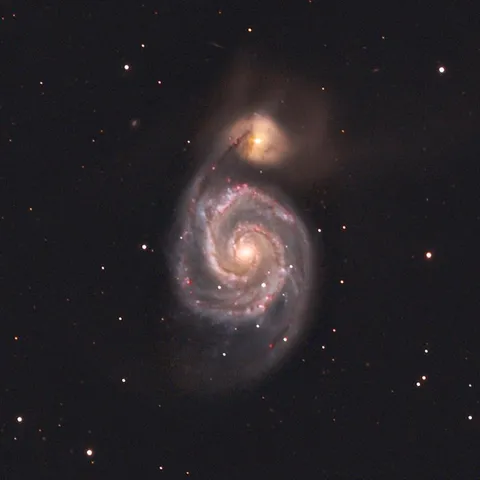 I captured the M51 Galaxy from my backyard!