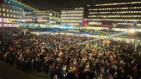 Stockholm’s demonstration for Ukraine on anniversary of full-scale invasion