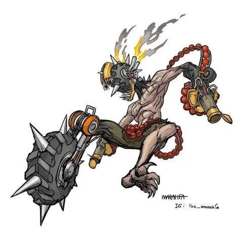 The Chainsaw Man x Overwatch designs by @the_marahfa