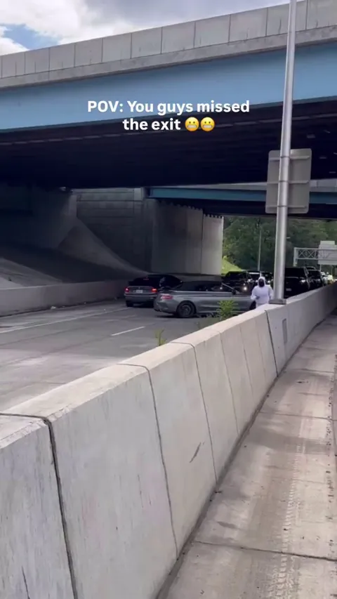 Drivers miss their exit and turn around against traffic on the highway