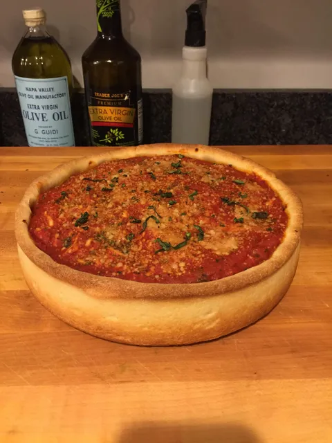 [Homemade] Chicken Parm Sourdough Deep Dish Pizza