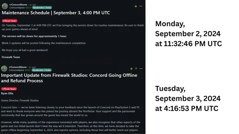 2 years ago, Concord scheduled maintenance for a normal update. That maintenance window became the exact moment they announced the game was dead.