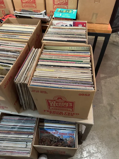 Somewhere along the way someone discovered that Wendy’s Fries boxes are perfect record storage.