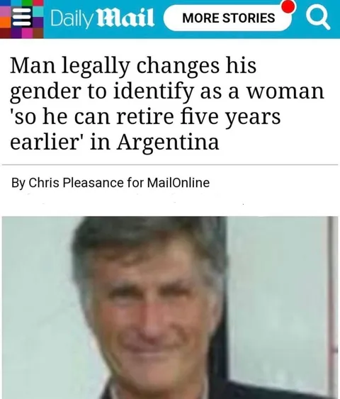 A man changes his gender so he could retire earlier in Argentina 