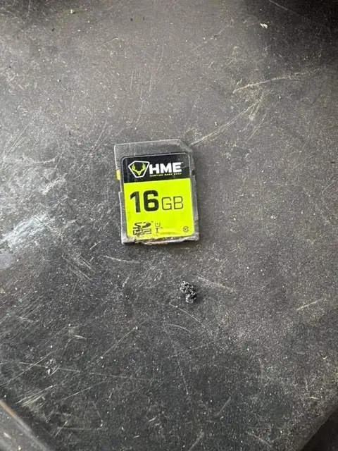 A trail cam that went through a wild fire in Nebraska it survived and took photos