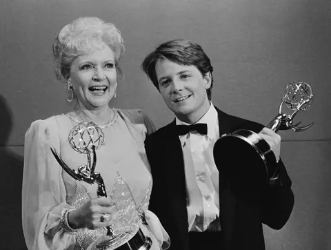Outstanding Lead Actress and Actor in a Comedy Series, Betty White and Michael J. Fox, 1986