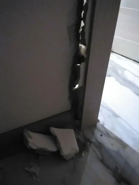 Roommate slammed the door at 11pm and broke the wall + door