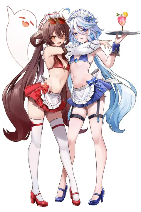 Sexy Maid Hutao &amp; Furina