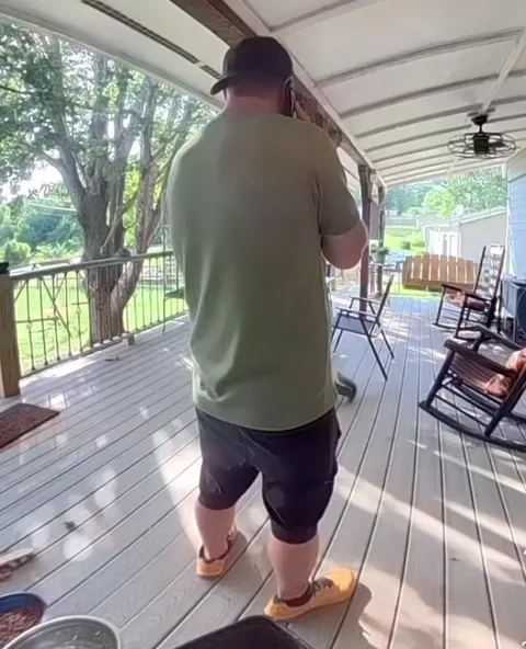 Squirrel attacks man