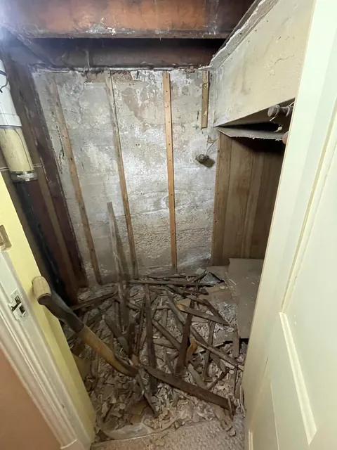 Built a wine closet under some stairs