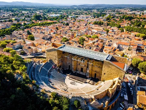 Theatre built by Augustus in Orange, Southern France, still hosts concerts and plays 2000 years later