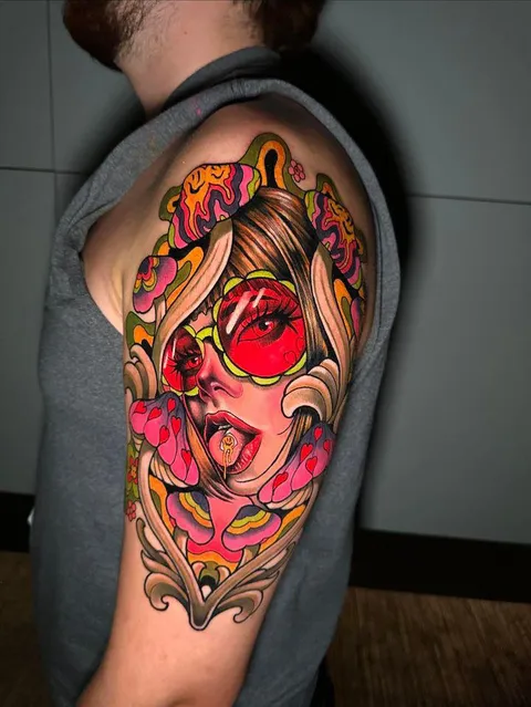 Trippy Hippy by Chance_Tattoos in Arkansas