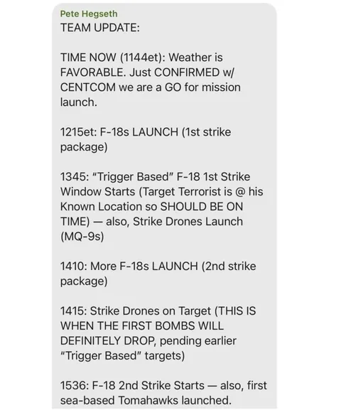 Le contenu entier des conversations Signal des USA sur les frappes au Yemen et la confirmation que leur but ultime est de nuire aux Européens
