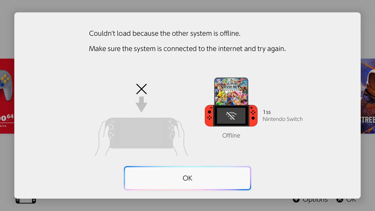 Can't play this Switch game I own because it's checked out onto our other machine that's dead