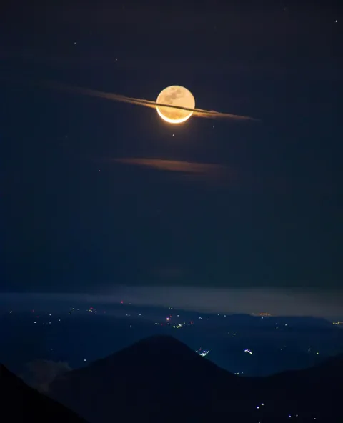 🔥 The Moon looks like Saturn