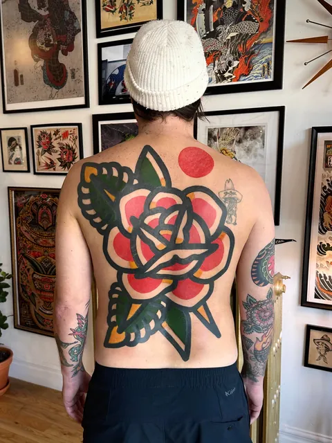 Bold Rose Backpiece by @JitanForcier at Montréal Classique