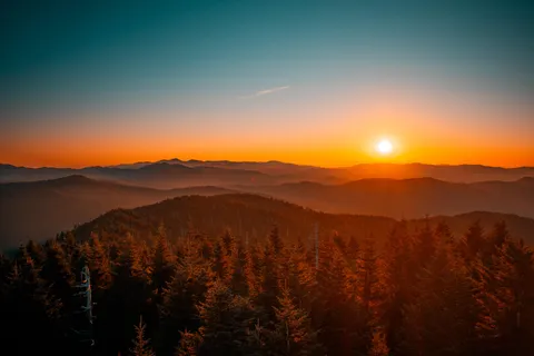 ITAP of sunrise from the top of the Smokies