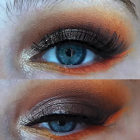 Smokey Eye with a pop of Orange