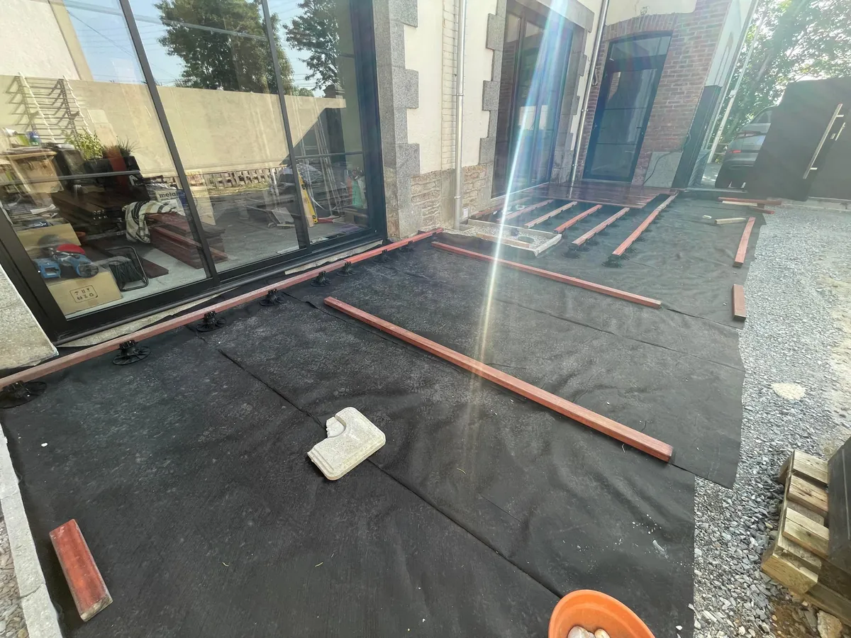 Wanted French doors and a beautiful deck, so I gave myself a task. Results after many, many weekends. 