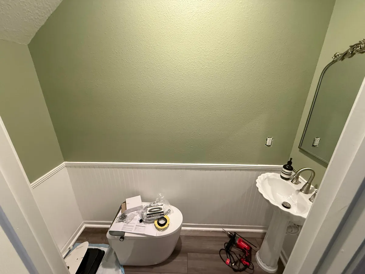 I’ve never done a real DIY project. This week I redid our half-bath. I’m really proud of it.