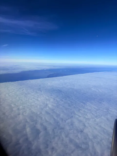 Oddly straight cloud above Copenhagen