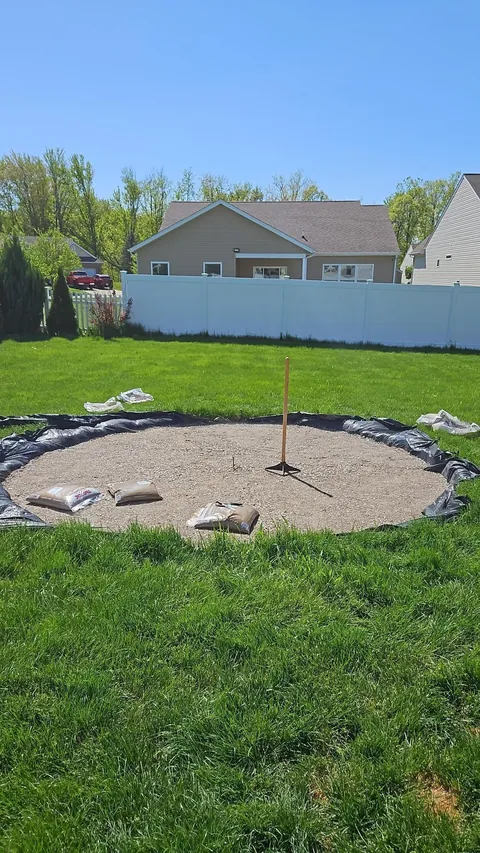 My largest DIY undertaking - first time fire pit + patio seating area build