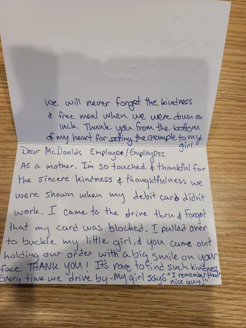 The note my husband received at work.