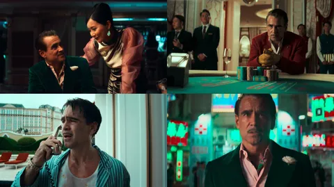 First Images of Colin Farrell in Edward Berger's 'Ballad of a Small Player' - Follows Lord Doyle, a high‑stakes gambler laying low in Macau after his past and mounting debts catch up with him. There, he meets a kindred spirit who may hold the key to his salvation.