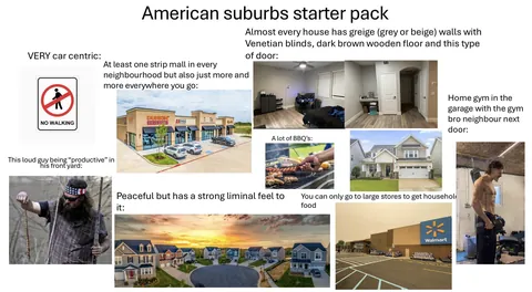 American suburbs starter pack