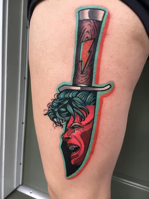 David Bowie Bowie Knife by Glen at Black Rabbit Tattoo in Port Moody, BC