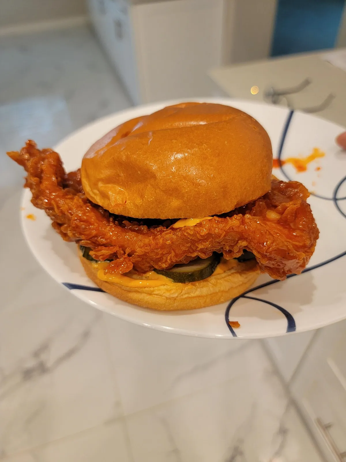 [Homemade] the hot n sticky chicken sandwich