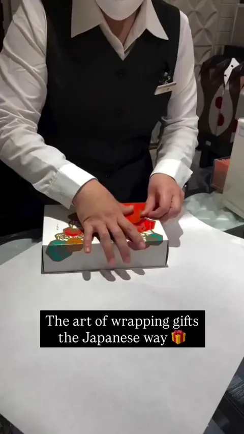 The Japanese style of wrapping gifts.
