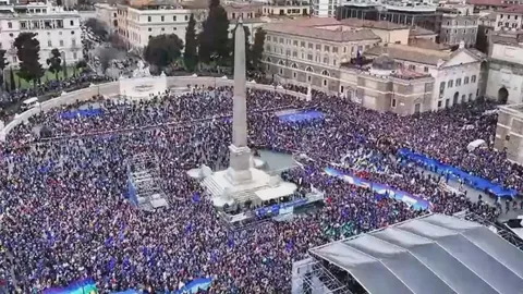 Pro European Demonstrations in Rome