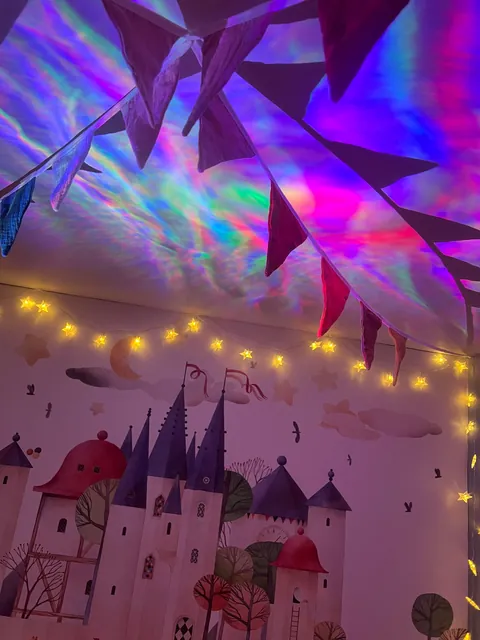 I made my girls a cozy reading nook- we call it the snuggery.