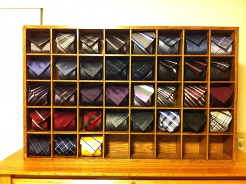 Finally received my tie display! (alternative necktie storage)