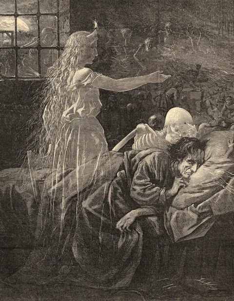 Why He Cannot Sleep, Thomas Nast, wood engraving on newsprint, 1866