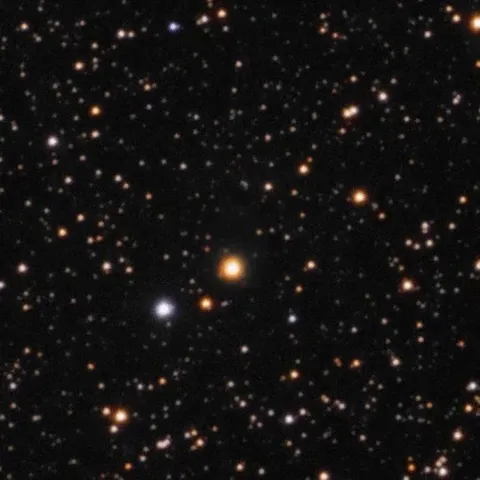 A 20 year timelapse of Barnards Star. At only 5.95 light years away and travelling extremely fast at approximately 110km/s, in a human life time it can clearly be seen moving across the sky whilst all the other stars appear to have not moved at all.