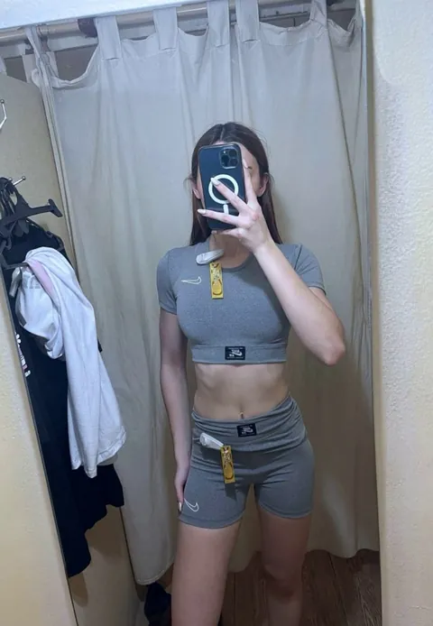 Different selfies in the changing rooms