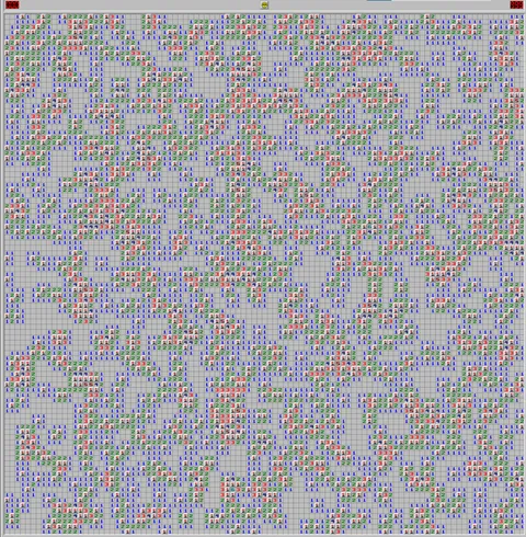 Minesweeper 99 x 99, 1500 mines. Took me about 2.5 hours to finish, nerve-wracking. No one might care, but just wanted to share this.