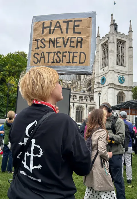 [OC] At the anti-Trump protest in London today