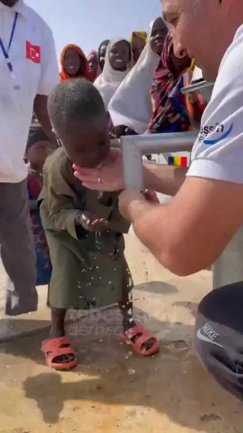 When drinking water is brought to a village and this child gratefully enjoys it. This Turkish company makes that possible in remote areas.