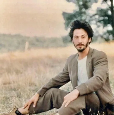 Keanu Reeves seriously trippin' 1980s.