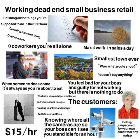 Working dead end small business retail starterpack
