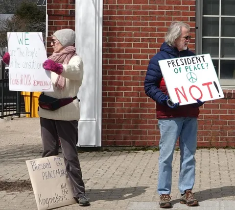[OC] Best Signs from No Kings #3 Kennebunk, Maine