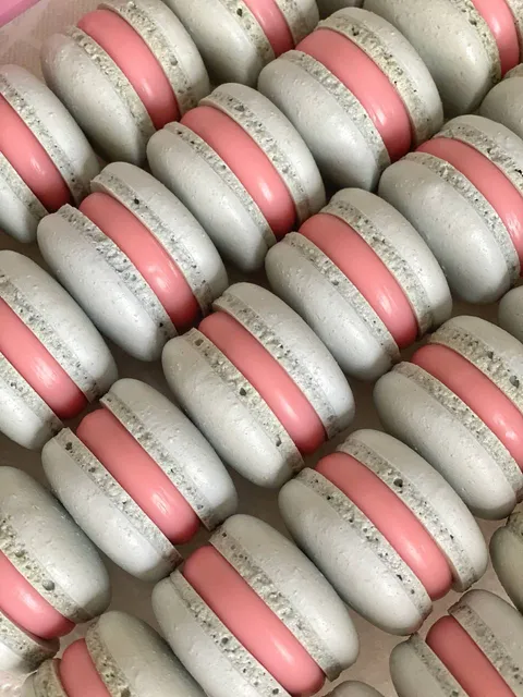 My macarons with strawberry filling