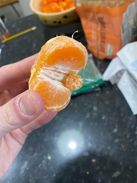 Mini orange inside of a normal orange