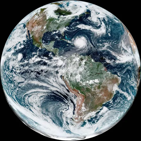 Today’s Earth with hurricane Erin