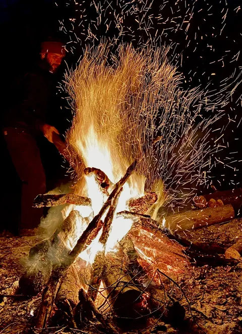 This eruption of sparks