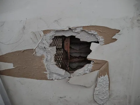 My special needs son eats drywall. He did this in the middle of the night.