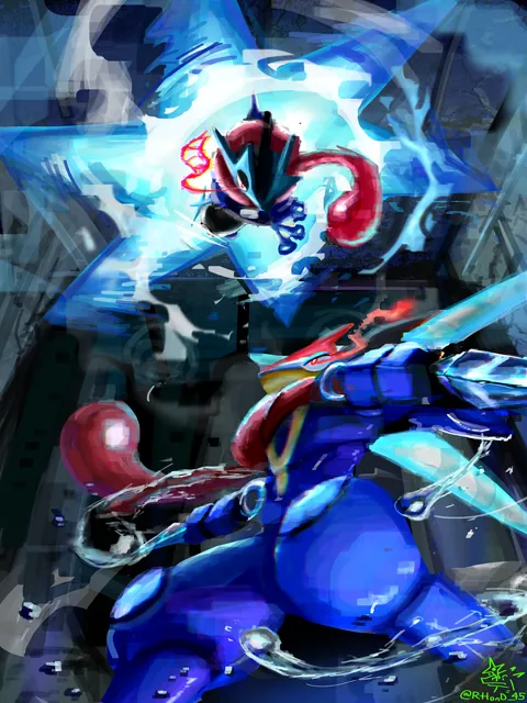 [OC] bbond vs mega greninja.